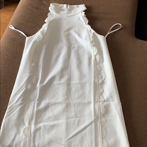 White scalloped dress